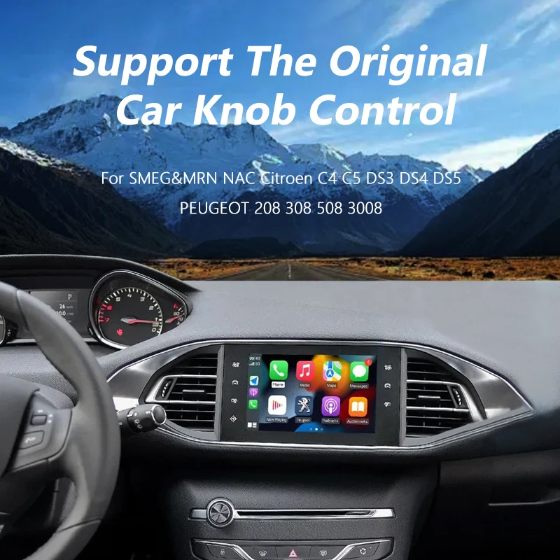 WRWD Wireless Carplay and Android Auto for Peugeot 208 308 508 3008 Citroën C4 DS3 DS4 DS5 SMEG NAC Multimedia Accessories