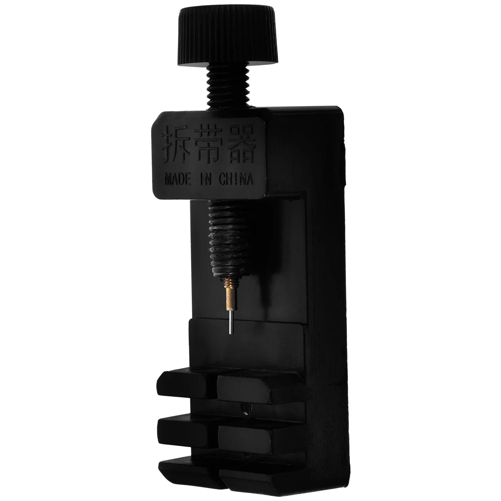 1Pcs Watch Strap Tool Professional Watch Band Tool Solid Build Adjustable Height for Exact Pin Alignment Repair Kit Black