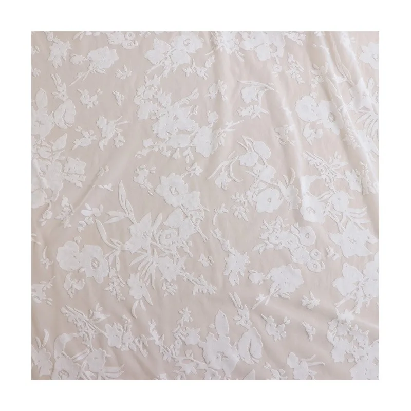 Woven brocade velvet imitation silk rotten flower fabric dress women's textile