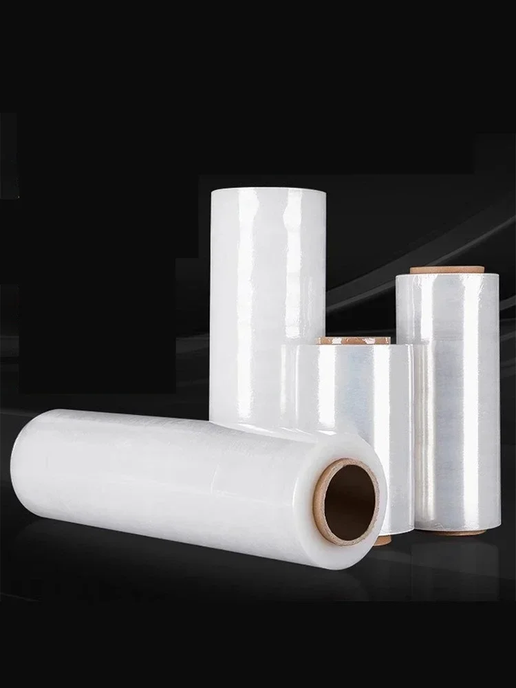 Stretching Entanglement Packaging Film PE Plastic Industry Fresh Keeping Film Width 100cm Big Roll Autohesion Waterproof Packing