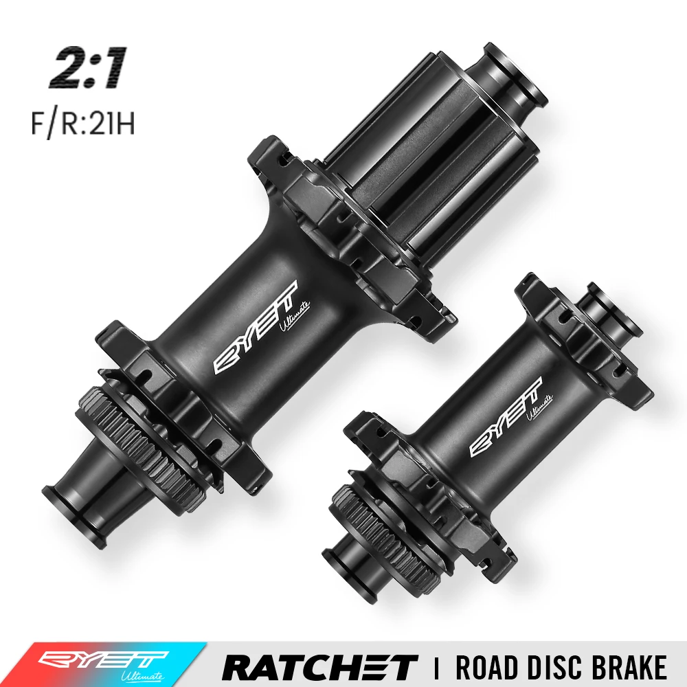 RYET Road Disc Brake Bike Hub 2:1 Spokes Straightpull 21H 36T Ratchet HG XDR Centerlock Thru Axle 12x100 Bicycle Hubset Cycling