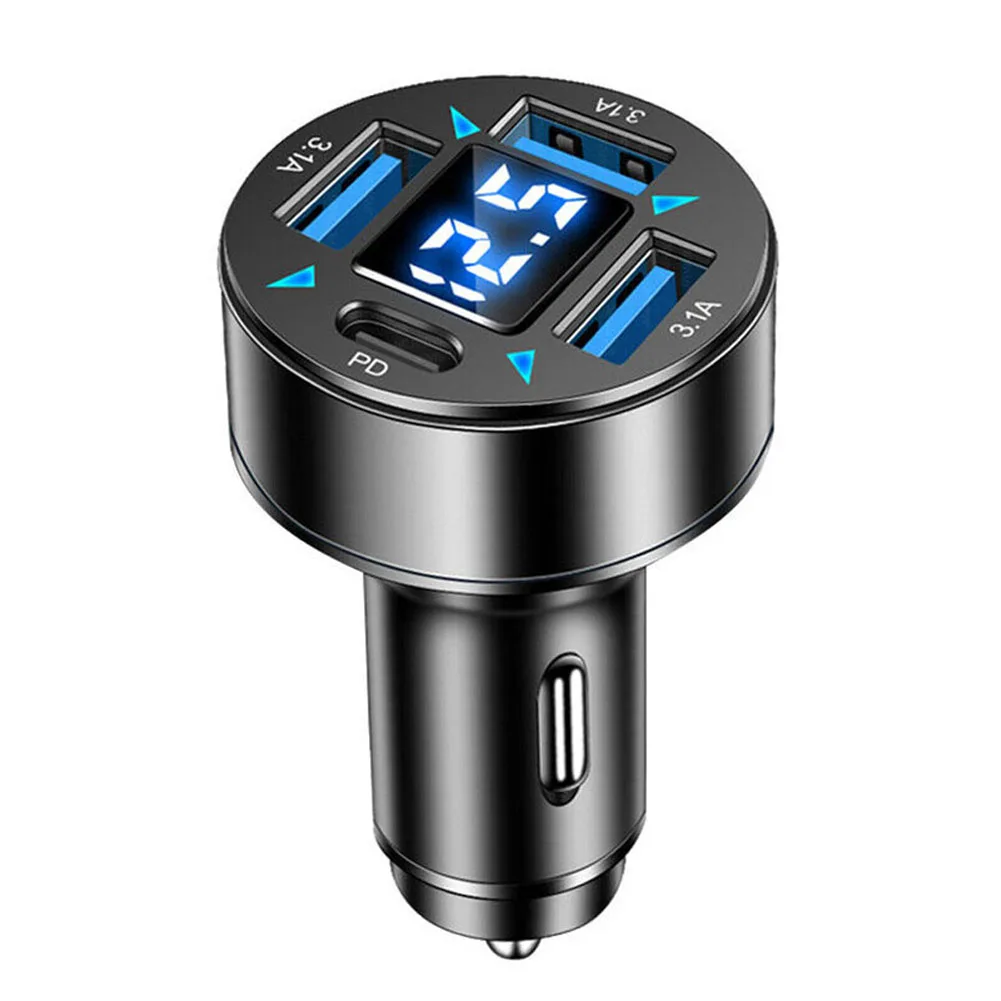 Car Charger Digital Display Fast Charger LED PD Quick Charging Replacement Brand New High Quality Practical Part