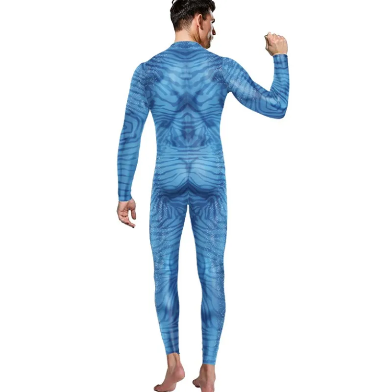 Adult Women Men Movie Avatar The Way of Water Alien 3D Print Cosplay Costume Halloween Carnival Party Zentai Bodysuits Jumpsuits view 6