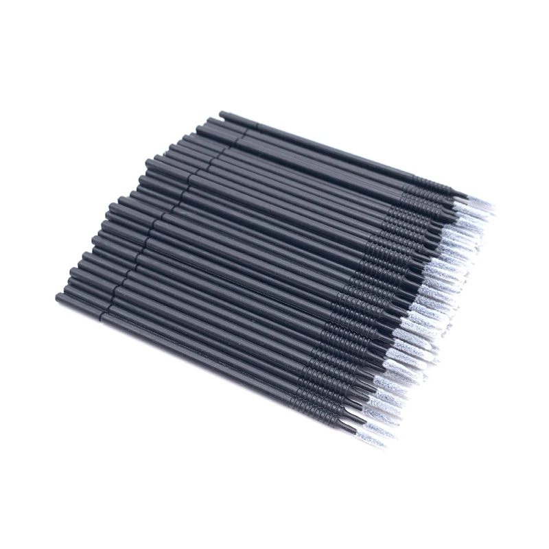 100pcs Long Head Disposable Microbrush Applicators Eyelash Extensions Eyelash Glue Cleaning Brushes Eyelash Brush