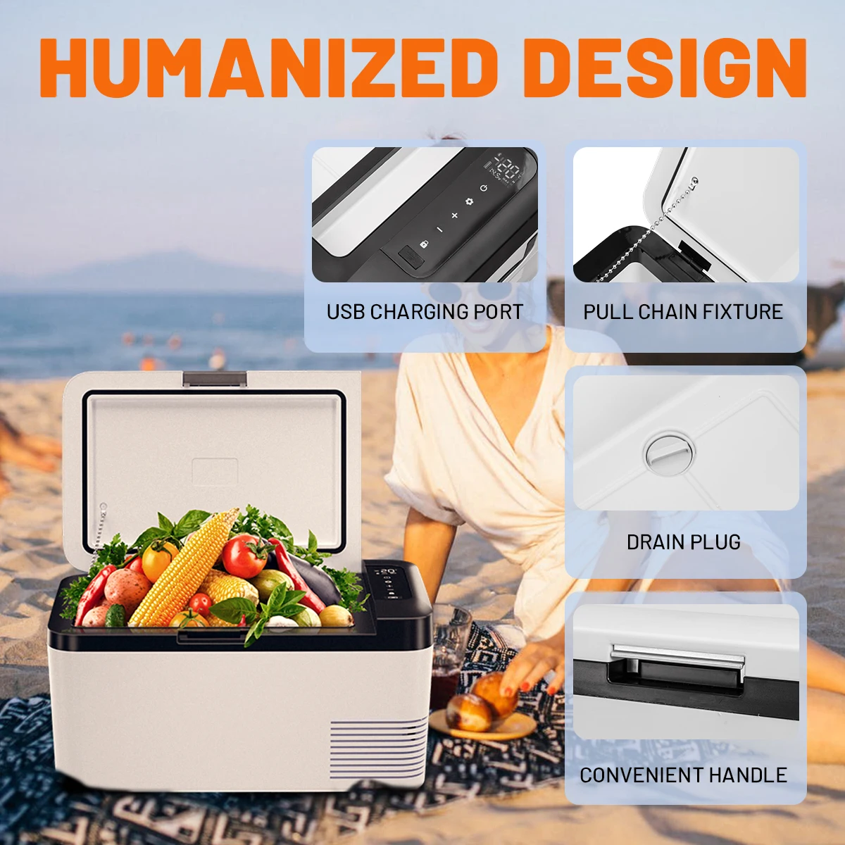 DC12/24v 18/25L Car Refrigerator Compressor Freezer Mini Incubator Portable Fridge Outdoor Camping Must-have Party