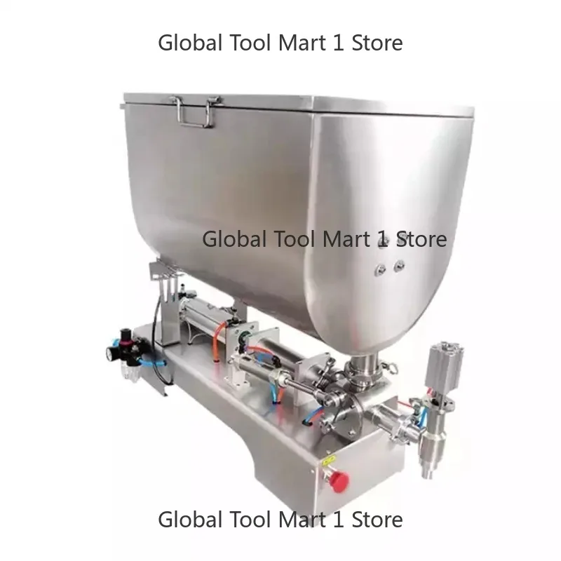 Automatic U-Type Horizontal Pneumatic Paste Filling Machine For Seasoning Ketchup Butter Sauce Mixing & Case Packaging For Oils