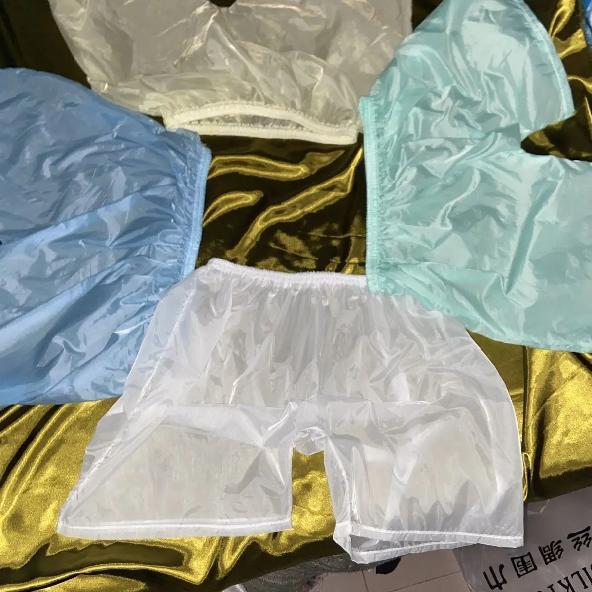 Vedi attraverso la biancheria intima da donna da uomo in plastica sottile senza cuciture, pantaloncini, slip elastici, mutande da uomo