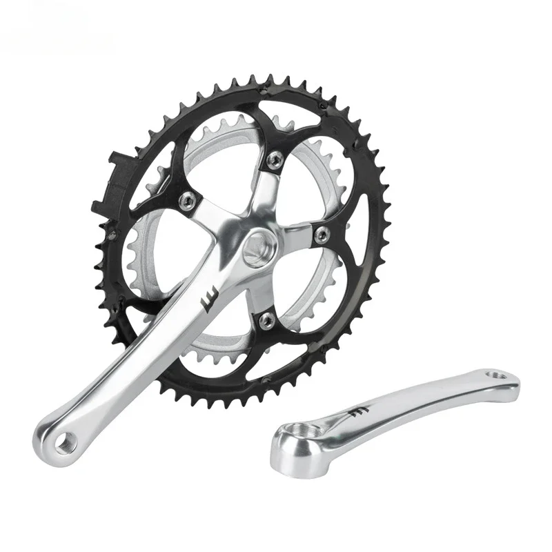 

Bicycle Crankset Road Bike Aluminum Alloy Five-Claw Detachable Crank Variable Speed Steel Tooth Plate 52/39 Fluted Disc