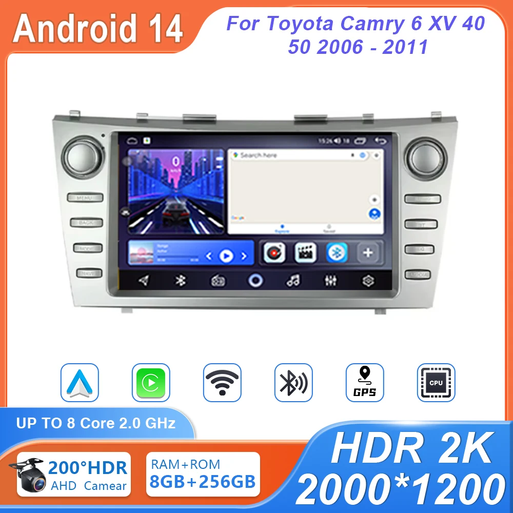 

DSP 4G Carplay для Toyota Camry XV40 Aurion 2006-2011 головное устройство Android мультимедийный плеер GPS-навигация стерео автомобильное радио DVD