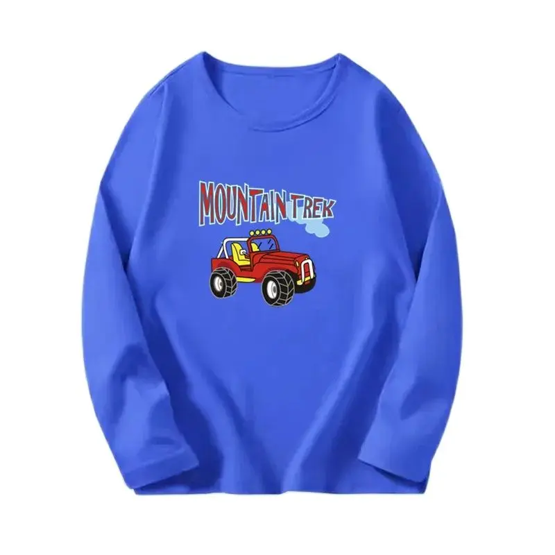 New Autumn Kids Long sleeve t-shirts off-road Vehicle Graphic Tee For Boy's bottom Cotton Shirt