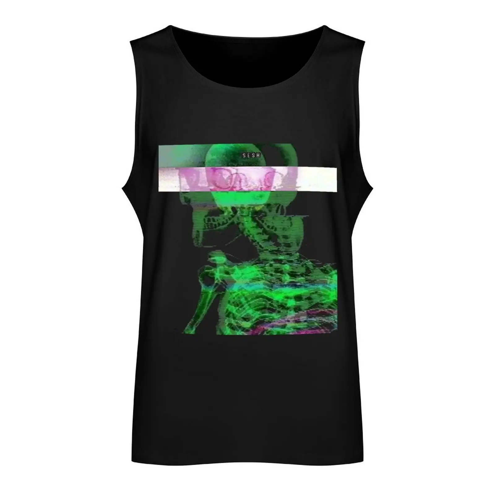 SESH SKULL GLITCH Tank Top fitness Bodybuilding clothing man gym shirt men