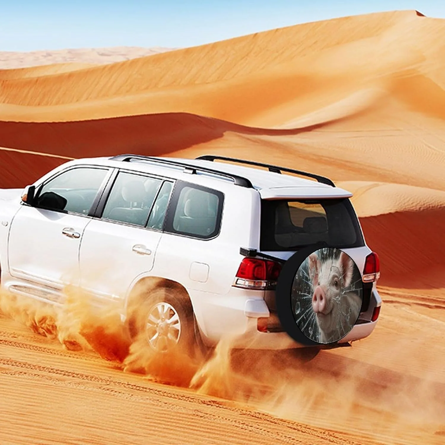 Cubierta de neumático de repuesto con estampado de cerdo bonito, cubierta de rueda impermeable a prueba de polvo, ajuste Universal para vehículo RV SUV Camper, 1 ud.