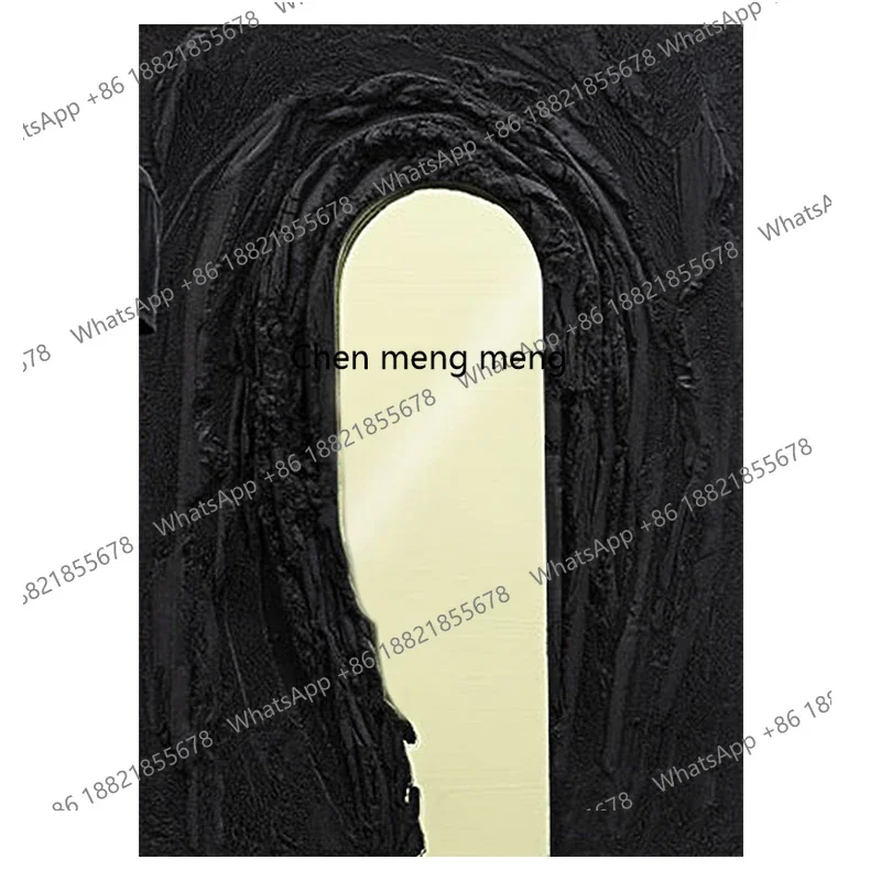 H178Three-dimensional hand-painted texture mural living room decorative painting creative mirror abstract entrance hanging paint