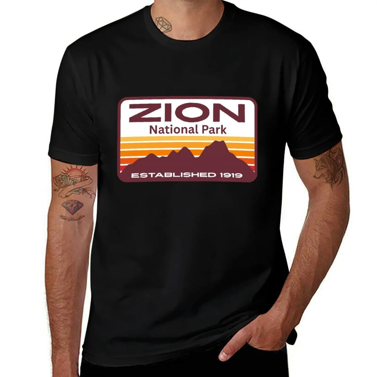 

Zion National State Park T-Shirt Sticker T-Shirt quick drying new edition sweat mens graphic t-shirts pack