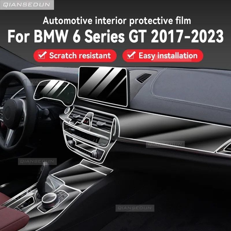 For BMW 6 Series GT 2017-2023 Gearbox Panel Dashboard Navigation Automotive Interior Protective Film Anti-Scratch Accessories