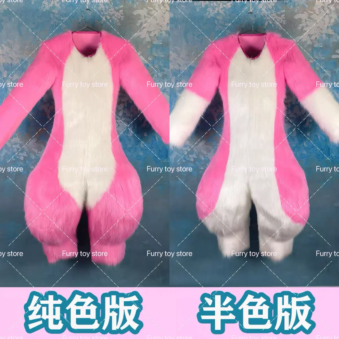 22-kolorowy futrzany kombinezon dla zwierząt Fursuit Wearable Furry Cute Furry Cosplay Costume Furry Suit Full Set Handmade Comic Sho