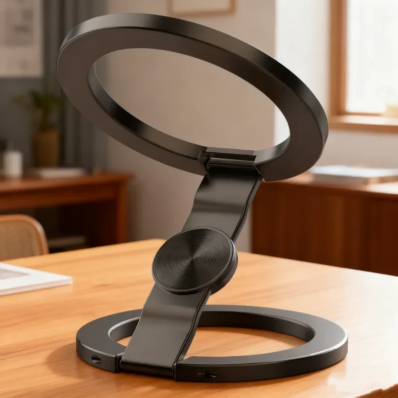 

Двусторонний магнитный держатель с текстурой компакт-диска для рабочего стола, сильный магнитный кронштейн для iPhone