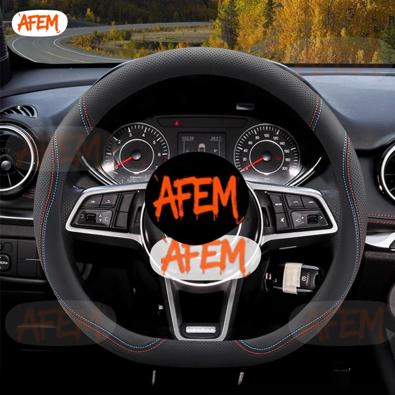 Car Steering Wheel Cover Leather For Dongfeng Dfsk 580 500 600 E5 Ix7 Ix5 Fengon Glory T5 Evo Aeolus Haoji Interior Accessories