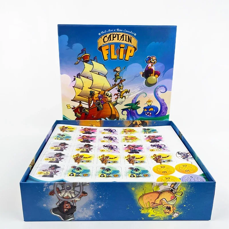 Captain Flip - The Ultimate Family Card Game - لعبة لوحية استراتيجية سريعة المعدل تتسع لـ 2-6 لاعبين - لعبة حفلات الطاولة الممتعة