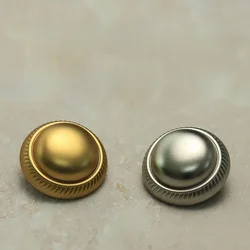 10pcs Beautiful Mushroom Buttons Gold/Silver Color Metal Shank Buttons Overcoat Sweater Sewing Accessories