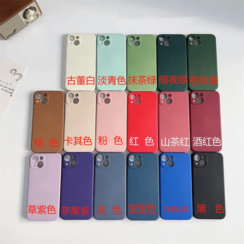 10Pcs/lot Silicone Lens Phone Case For iPhone14Pro 13Mini 12 11 XSMAX 78PLUS SE2020 6S Full Cover XR Skin Shell Body Protection