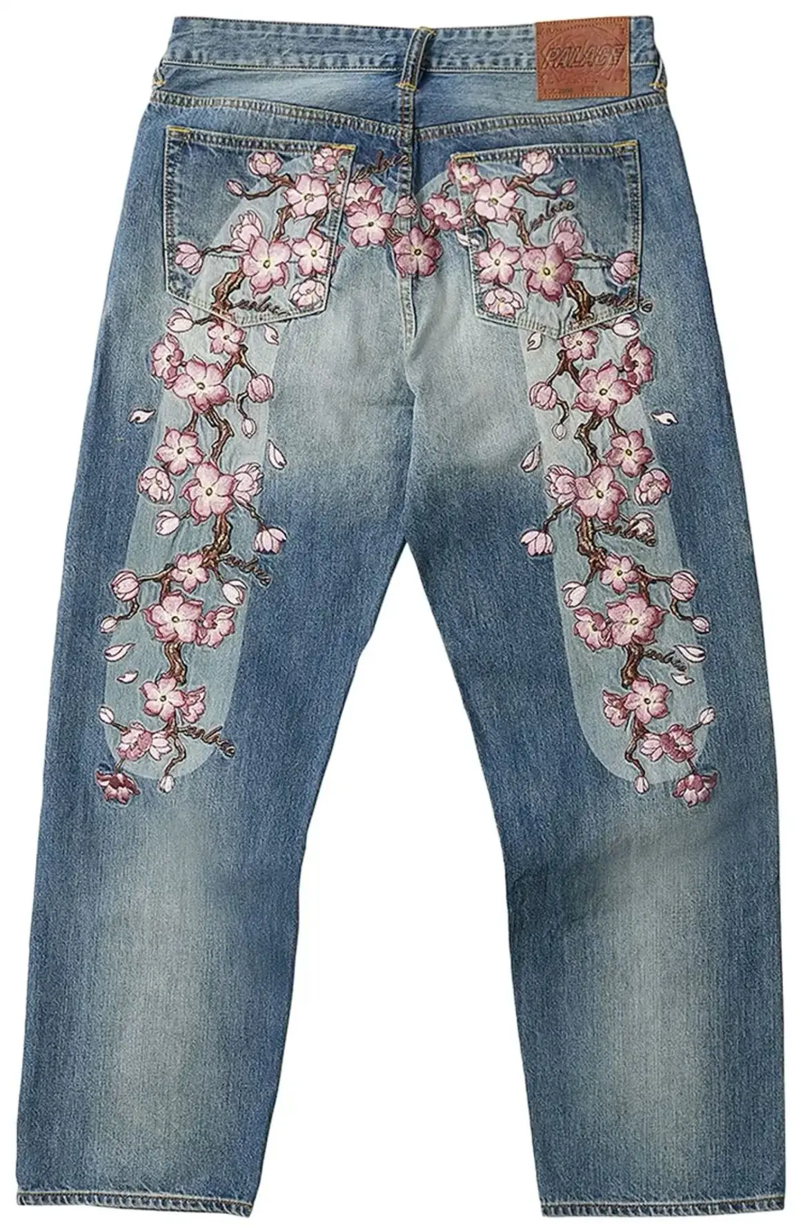 

Harajuku Hip Hop Casual Baggy Vintage Best Seller Sakura Embroidery Graphic Jeans Men Y2k Pants Wide Trousers Goth Streetwear