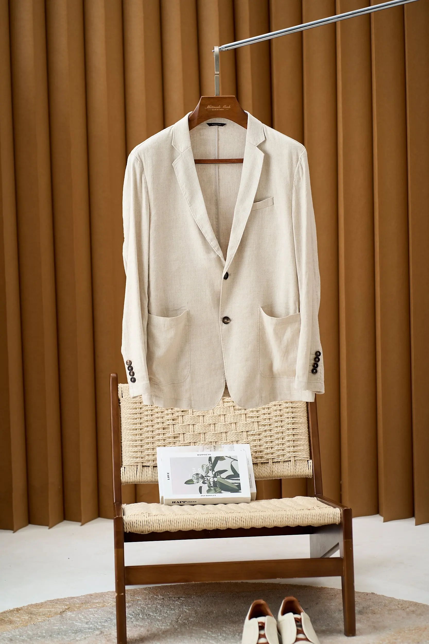 

LP итальянский старый денежный стиль 25, весна/лето, 100% льняной легкий деловой повседневный костюм