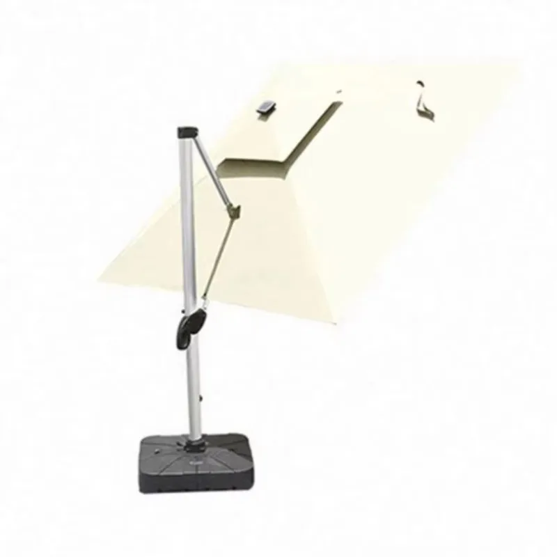 With Light Led Patio Charger Power Panel Outdoor for Lights Parts Charged Fan Powered Offset Usb Sun Bank Solar Umbrella