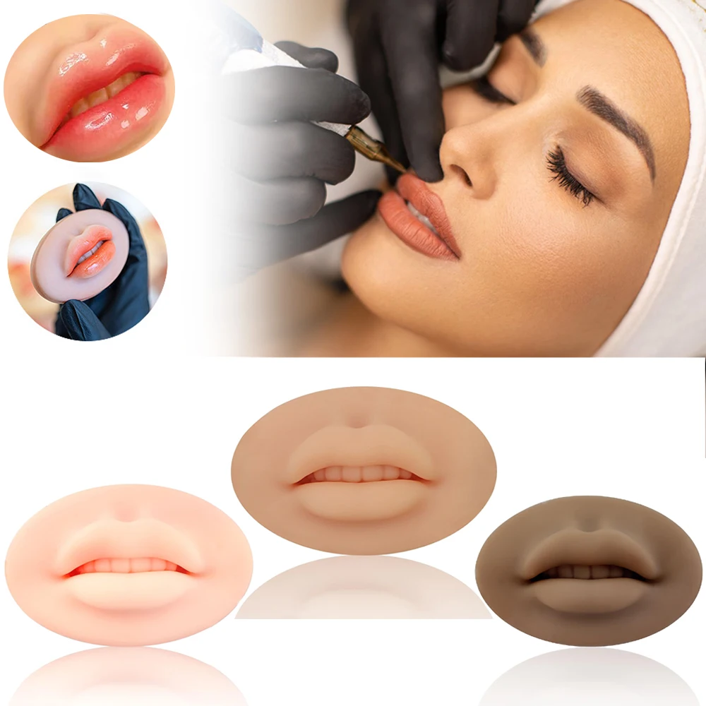 

Microblading Reusable 5D Silicone Practice Lips Skin 1pcs European Solid Lip Block For PMU Beginner Training Tattoo Makeup Tools