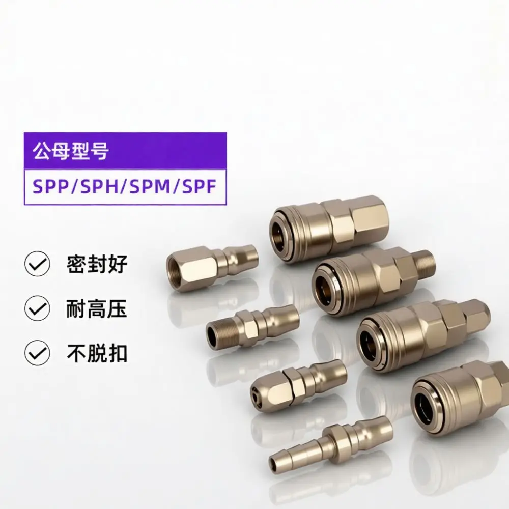 Pneumatic Quick Coupling C Type Connector Self Locking Fitting Air Hose Adapter For Chenchi Compressor Tool Quick Connect