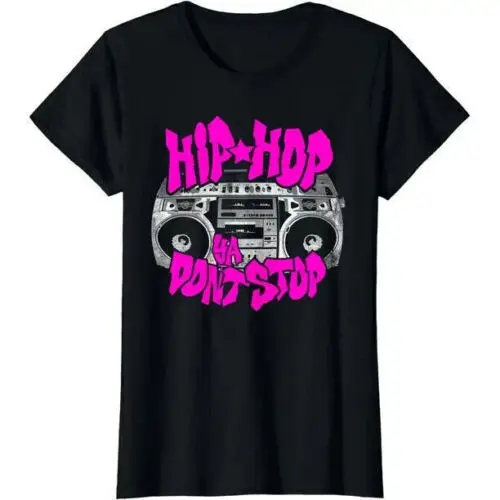 Hip Hop Ya Don't Stop, Old School 80s 90s Breakdance T-Shirt Black