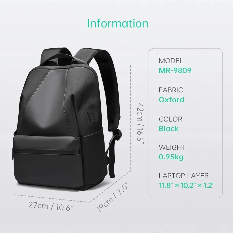 MARK RYDEN USB Anti-theft Backpack Men Bag Charging Men Backpack Water-repellent 15.6 inch Laptop Backpack For Men