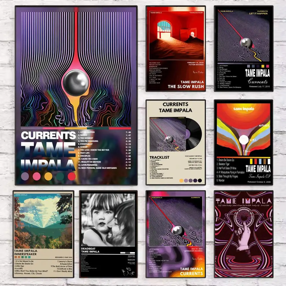 

Popular Band T-Tame I-Impala Poster Wall Art Sticky for Living Room Bedroom Office Hallway Bar Home Decor Gift Idea