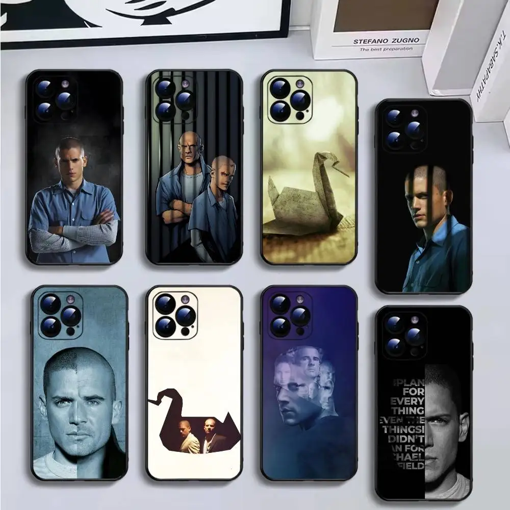 

Prison Break TV Series Phone Case For iPhone17,16,15,14,13,12,11 Plus,Pro Max,Soft Black Cover