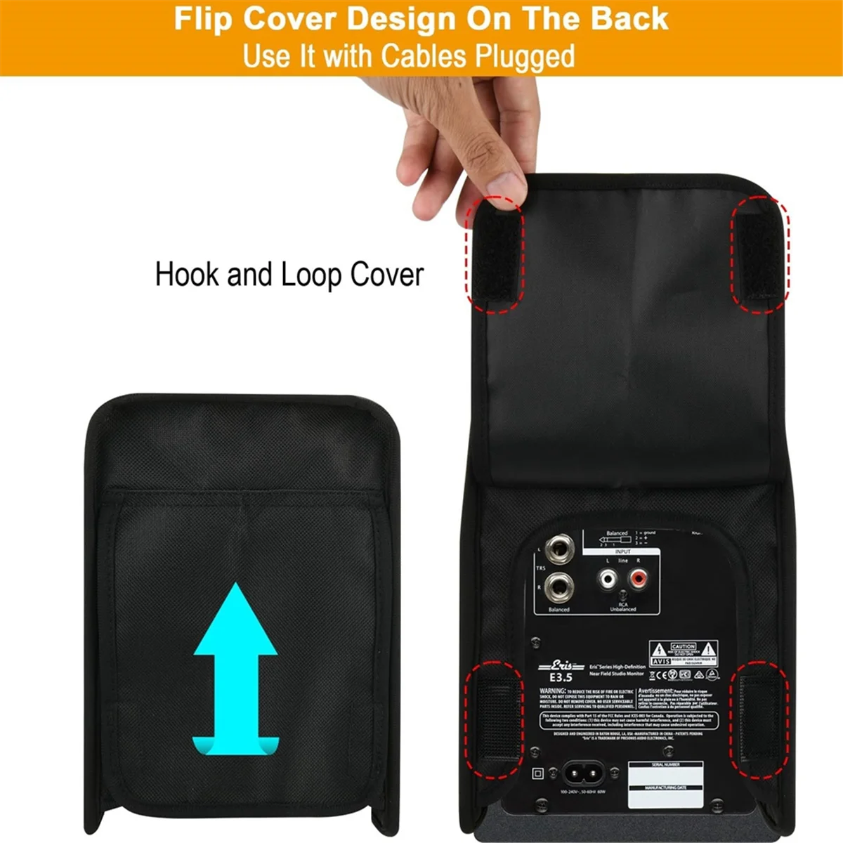 1 par de funda protectora antipolvo para Eris E3.5/E4.5 Monitor de estudio altavoz cubierta a prueba de polvo funda antipolvo