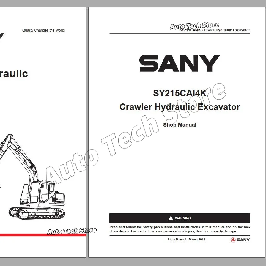 For Sany Heavy Equipment Shop Manual Diagram and Spare Parts Catalogue PDF