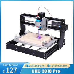 CNC 3018 Pro 10w/15w 레이저 조각 도구 GRBL 오프라인 컨트롤러가있는 DIY 미니 CNC 밀링 머신 휴대용 3 축 목재 라우터 PCB 밀링 절단 조각사