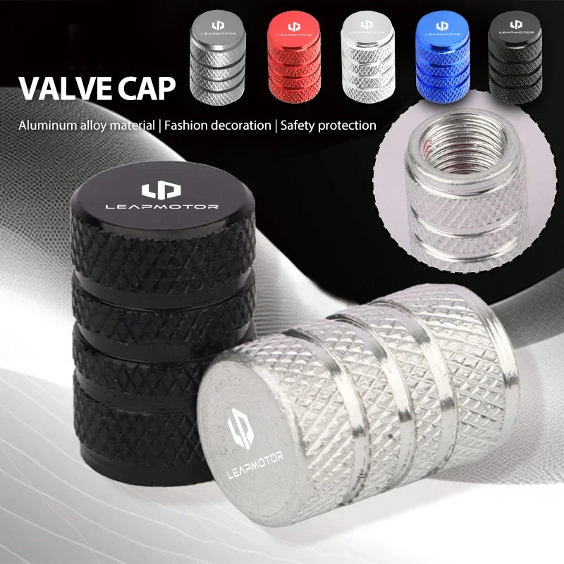

4PCS Car Wheel Tire Valve Stem Caps Dustproof Waterproof Cover For Leapmotor C11 C10 B10 C16 C01 T03 Car Exterior Accessories
