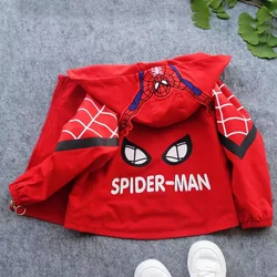 Children Coat Cartoon Spiderman Mickey Print Baby Boys Clothes Spring Autumn Kids Zipper Jacket Outwear Hoodies Windbreaker 1-8Y