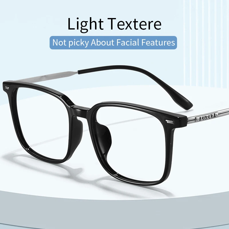 Xbora Ultra-Light Retro Square Men's Eyewear Frame Exquisite Pile Head Large Face Optical Prescription Glasses For Women ZB86117