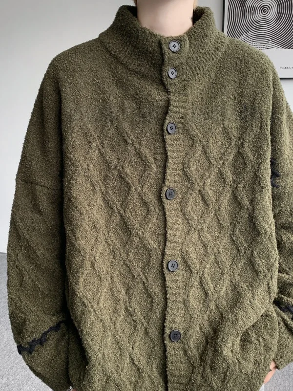 

Мужской зимний кардиган-свитер American Sle Diamond: вязаная кофта в стиле ретро с капюшоном, дизайнерский топ