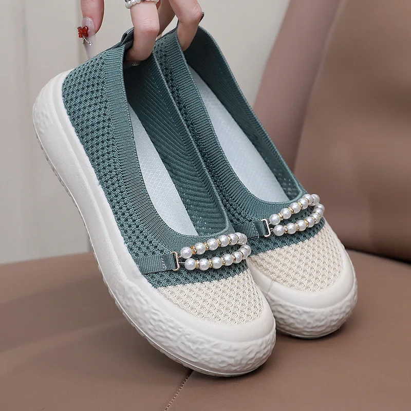 

Summer Queen's Shoes Old Beijing Cloth Women's Sandals Shallow Mouth Casual Shoes Increase Height Thick Bottom Fishermans Shoes