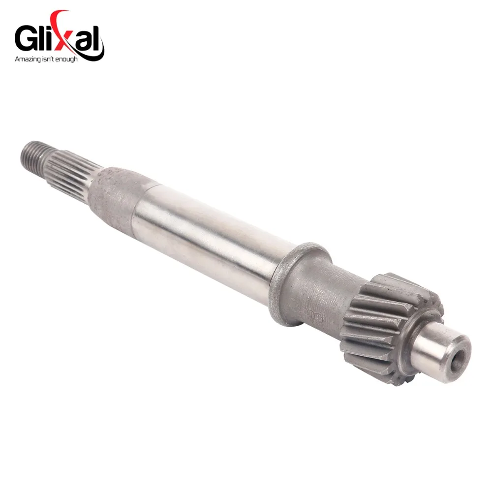 Glixal GY6 49cc 50cc 155mm Clutch Output Drive Shaft for 139QMA 139QMB 4-Stroke Chinese Scooter Moped ATV Go-Kart