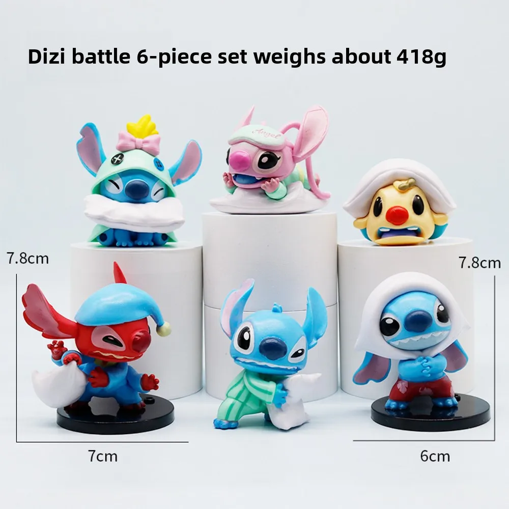 

Miniso Stitch Подушка Battle Series Слепая коробка Фигурки Модные украшения Подарочная кукла Концевая коробка Gacha Периферийные украшения