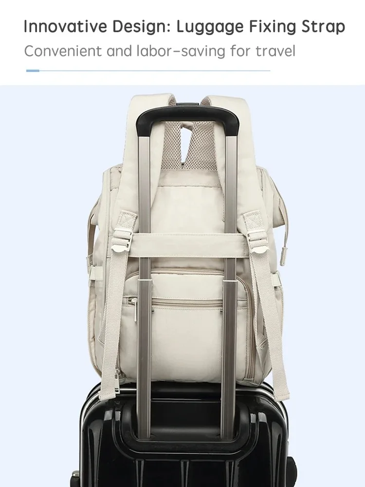 Baby Nappy Bag with 2pcs Stroller Hooks Mummy Bag Backpack Waterproof Outdoor Travel Mommy Maternity Bag for Baby Stuff