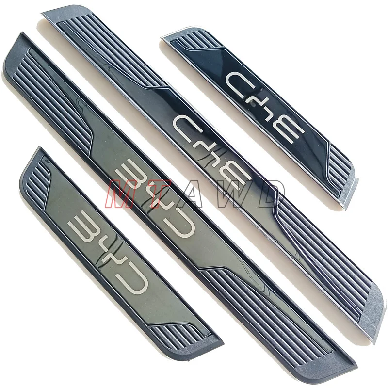 For BYD Shark Sealion 6 Seal U 2021-2026 Stainless Chrom Car Door Sill Scuff Kick Plate Guard Pedal Protector Cover Trim Styling