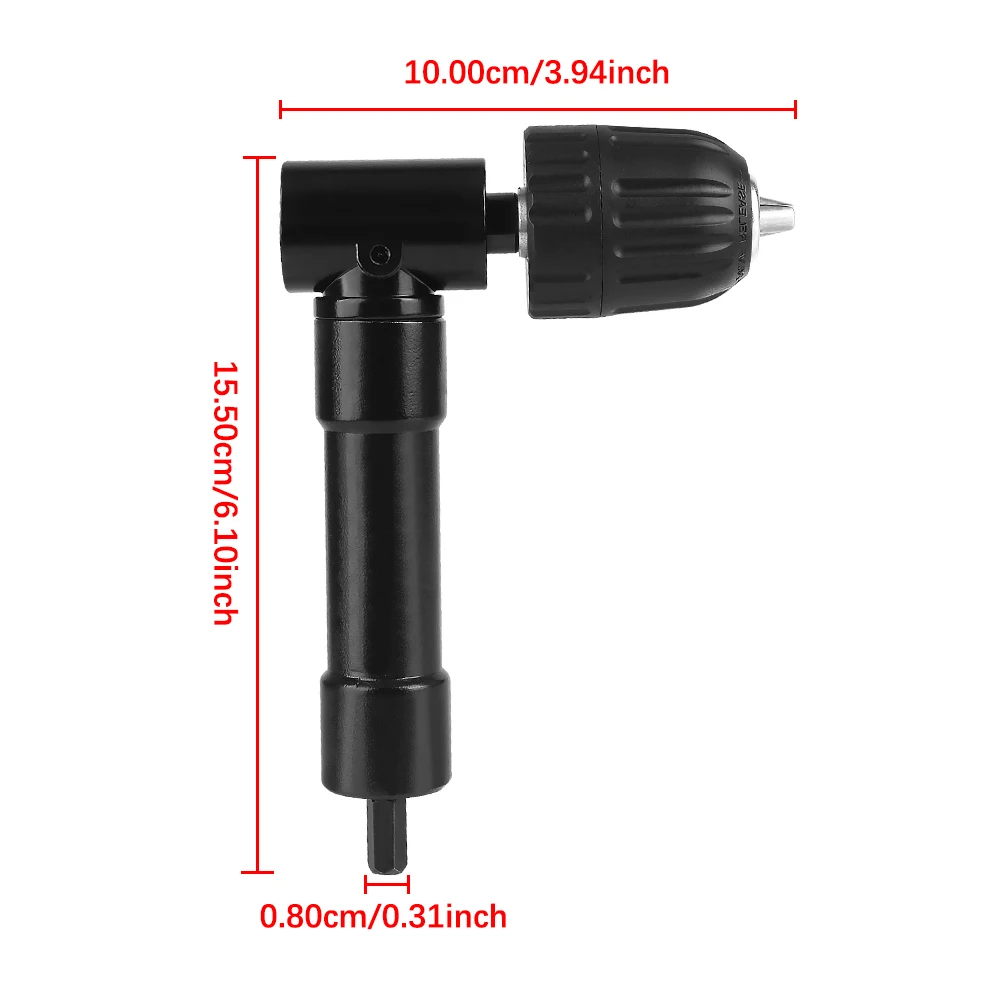 Aluminum Alloy Narrow Spacing Drilling Tool 90 Degree Turning Tool Adapter Right Angle Electric Drill Chucks Device Corner Tool