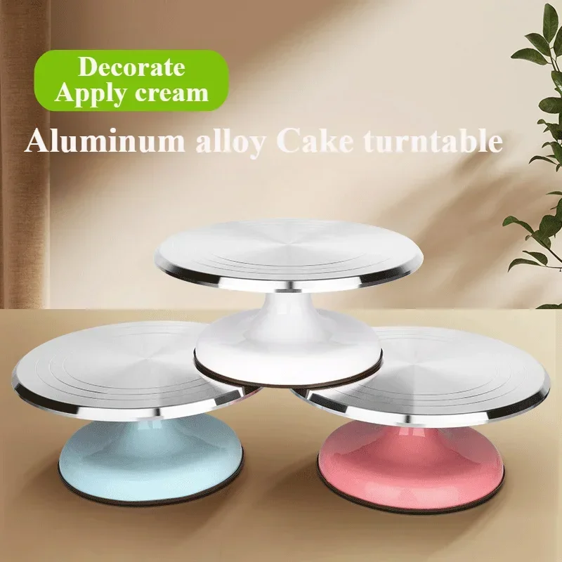 Cake Turntable Plastic Ceramic Turntable Glass Turntable Flower Mounting Table Baking Tools Aluminum Alloy Rotating Cake Base