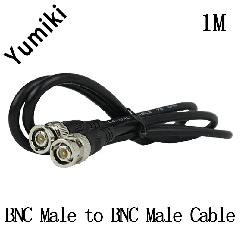 Yumiki SYV-75-3 1m Coaxial BNC Cable for CCTV Camera BNC Male to BNC Male Cord M/M