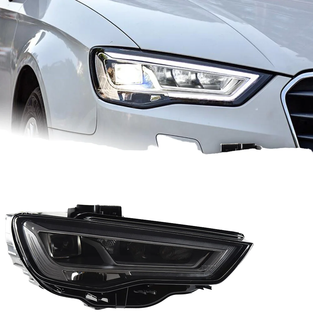 

2013-2016 Audi A3 Halogen Headlights DRL Projector Lens New Condition Automotive Accessories